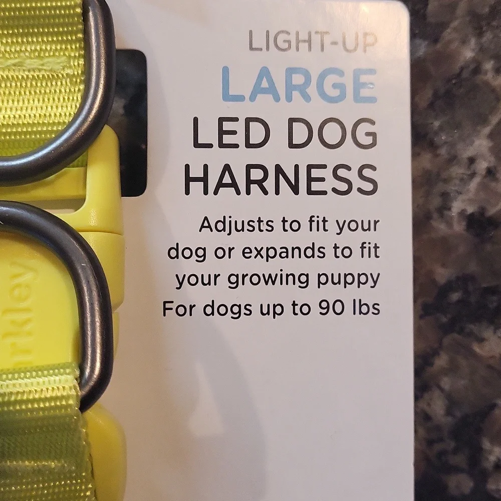 LED Rechargeable Dog Harness Light up Boots and Barkley Size Large NEW w tags - Picture 4 of 10